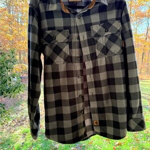 Legendary Whitetails Charcoal Greyand Black Checkered Shirt
